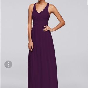 David’s Bridal Bridesmaid Dress Long Plum